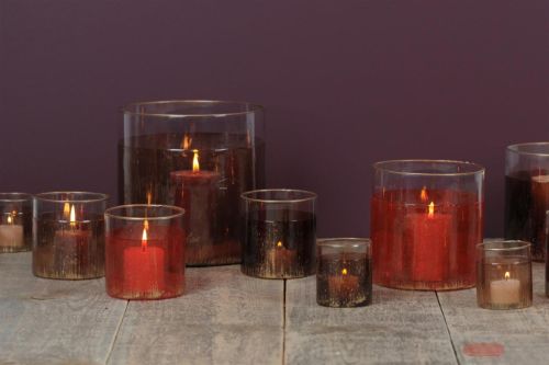 Bild von Windlicht, Peintura Ø7x H7.5cm, ombre