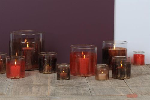 Bild von Windlicht, Peintura Ø7x H7.5cm, brun