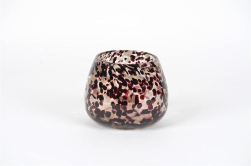 Bild von Glasvase, glitzer Ø20x H17cm, plum*