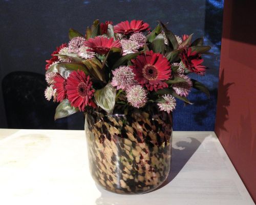 Bild von Glasvase, glitzer Ø20x H19cm, plum*