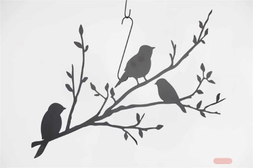 Bild von Bild, Birds metall L85x 0.6x H50cm, schwarz