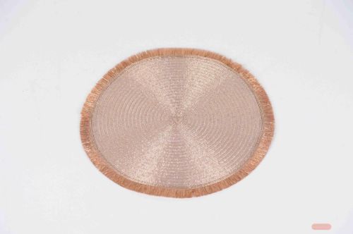 Bild von Placemat, Glitz rund 38cm, rosegold
