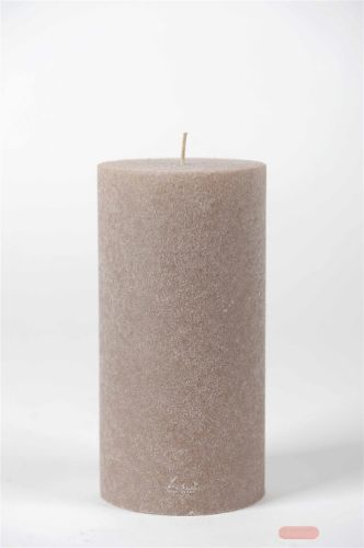 Bild von Velvet Zylinderkerze, 20cm x Ø100mm, portobello