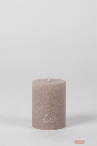 Bild von Velvet Zylinderkerze,   8cm x Ø60mm, portobello