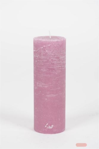 Bild von Rustic Zylinderkerze, 20cm x Ø60mm, orchidee*