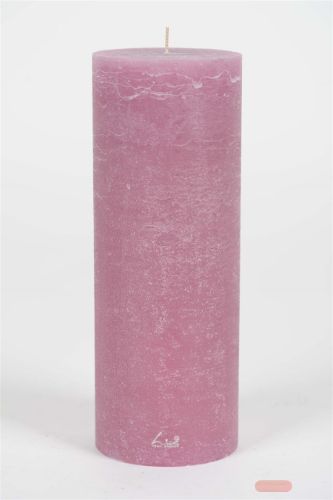 Bild von Rustic Zylinderkerze, 20cm x Ø80mm, orchidee*