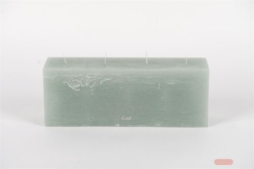 Bild von 4-Docht Kubuskerze, H12 x L32x Ø8cm, sea foam