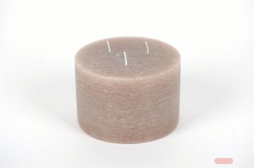 Bild von 3-Docht Zylinderkerze, H10cm x Ø150mm, portobello