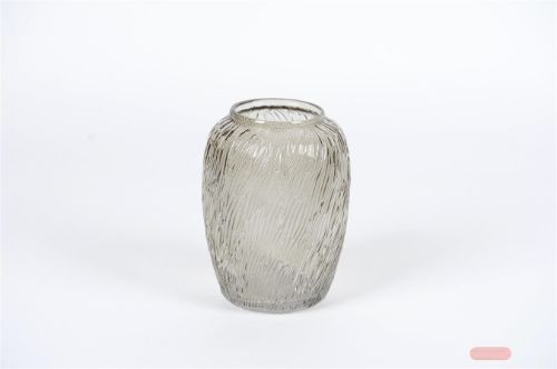 Bild von Glasvase, Crystal Ø14.5x H20cm, grau