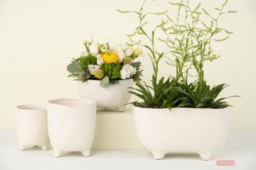 Bild von Blumentopf, Witteling Ø25x 14x H14cm, weiss