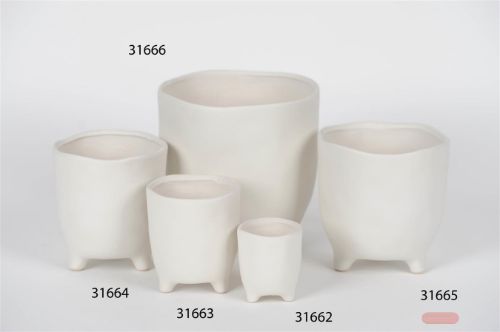 Bild von Blumentopf, Witteling Ø 7x H8cm, weiss