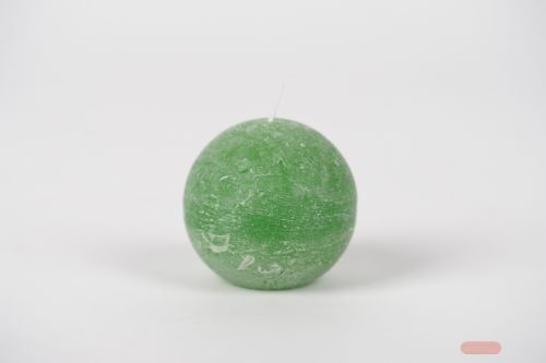 Bild von Rustic Kugelkerze, Ø 80mm, kleeblattgrün