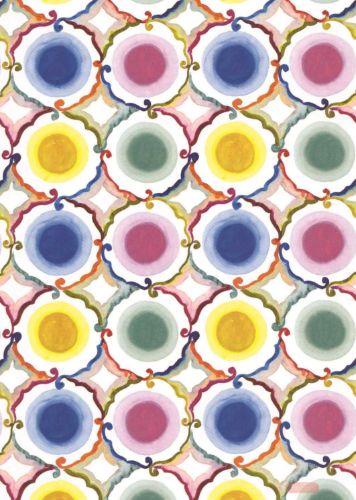 Bild von Bogen 70x 100cm, Amalfi Kreise, bunt