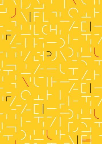 Bild von Bogen 70x 100cm, Alphabet, gelb