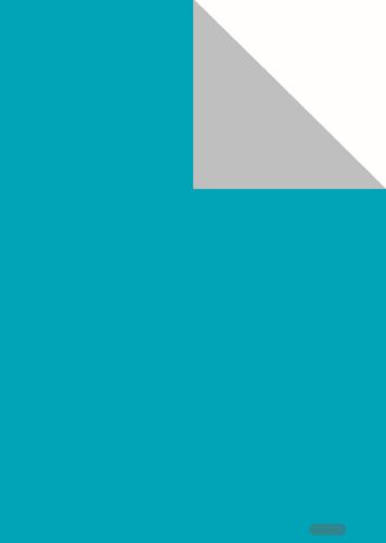 Bild von Bogen 70x 100cm, Uni Duo, türkis/silber