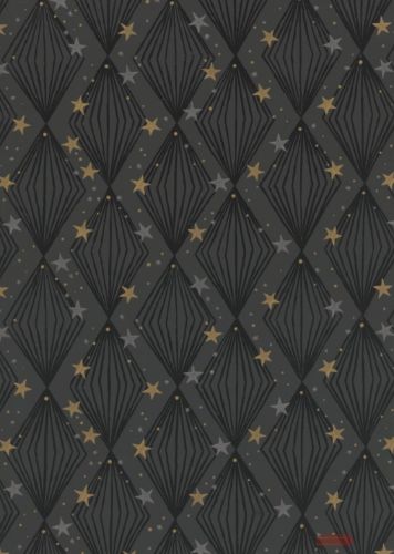 Bild von Bogen 70x 100cm, Scandic Sterne, schwarz