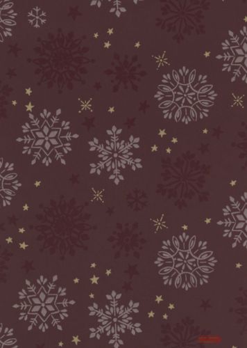 Bild von Bogen 70x 100cm, Cristallo Sterne, burgundy