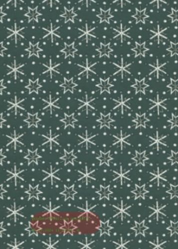 Bild von Bogen 70x 100cm, Flocone Sterne, dunkelgrün