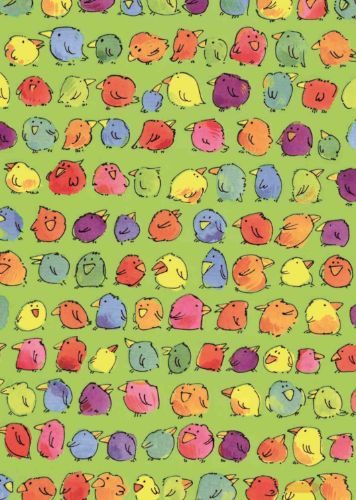 Bild von Rolle 200m x  30cm, Piepmatz, grün-bunt