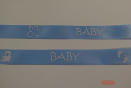 Bild von Band 20m/ 16mm, Baby/Bär - Satin, blau