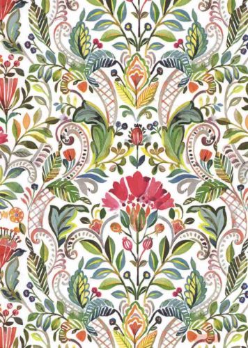 Bild von Rolle 200m x  50cm, Santorin-Blätter, bunt