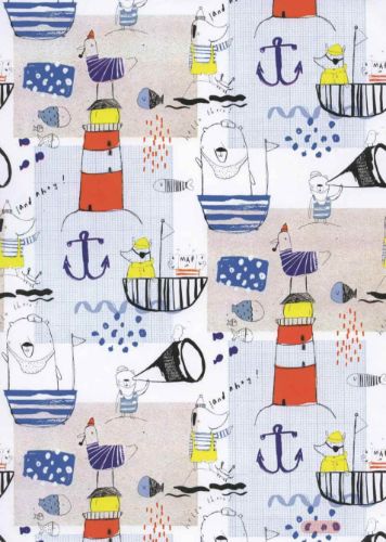 Bild von Rolle 200m x  50cm, Ahoi, weiss-bunt