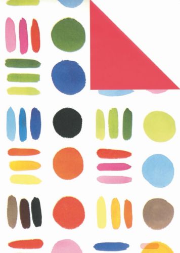 Bild von Rolle 200m x  50cm, Dekota Strich/Punkte, bunt/rot