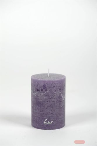 Bild von Rustic Zylinderkerze, 10cm x Ø70mm, violett*
