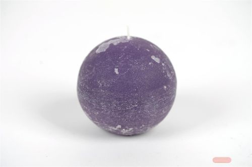 Bild von Rustic Kugelkerze, Ø100mm, violett*