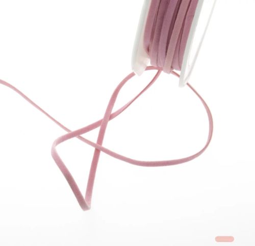 Bild von Band 25m/ 3mm, Lederkordel, rosa