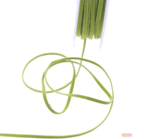 Bild von Band 25m/ 3mm, Lederkordel, grün