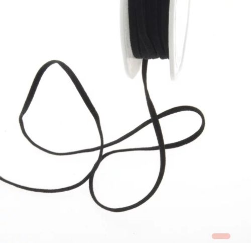 Bild von Band 25m/ 3mm, Kunst-Lederkordel, schwarz