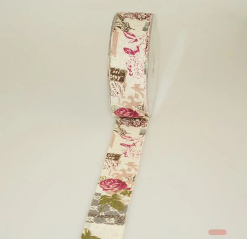 Bild von Band 20m/ 38mm, Vintage Post-Card, beige/rosa