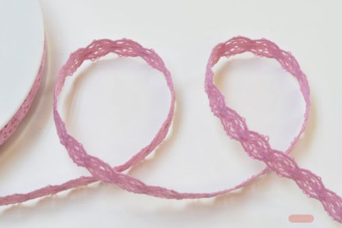 Bild von Band 15m/ 12mm, Häkel-Spitzenborte, rosa