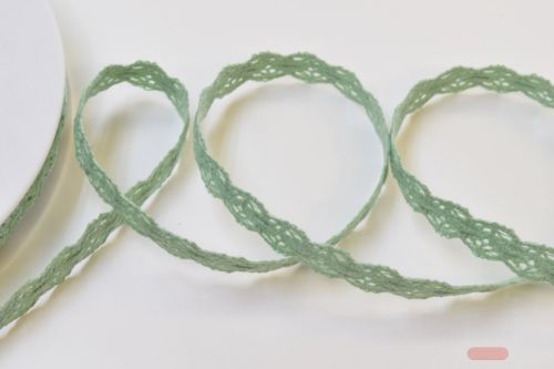 Bild von Band 15m/ 12mm, Häkel-Spitzenborte, grün