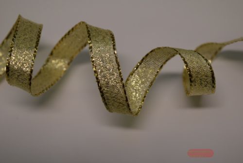 Bild von Band 25m/ 08mm, Lurex mit Drahtkante, gold