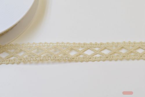 Bild von Band 10m/ 18mm, Kreuzspitze, elfenbein