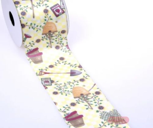 Bild von Band 10y/ 65mm, Garden, gelb/bunt