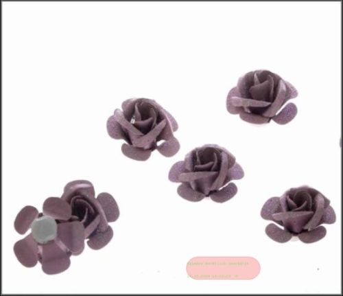 Bild von Deco, Metallrosen 25mm klebend, rosa