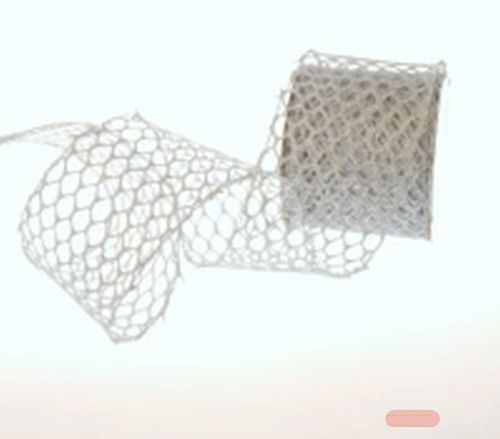 Bild von Band 10m/ 63mm, Mesch mit Glitter, silber