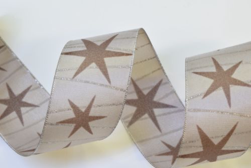 Bild von Band 20m/ 40mm, Sternen, mauve-silber