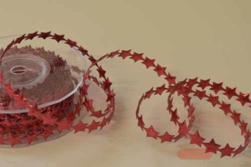 Bild von Band 10y/ 10mm, Puffinsterne, rot