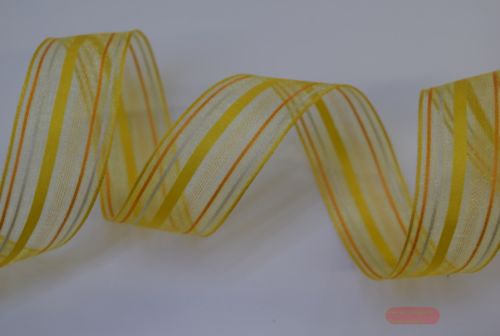 Bild von Band 20m/ 25mm, Streifen, gelb
