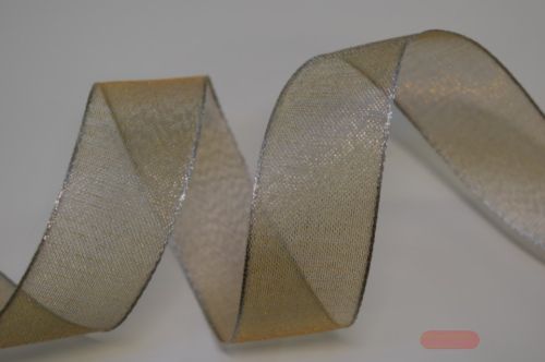 Bild von Band 25m/ 25mm, Lurex-Draht, beige