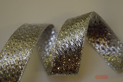 Bild von Band 25m/ 40mm, Lurex, silber