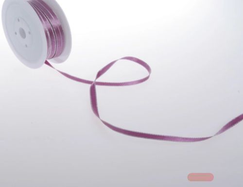 Bild von Band 50m/ 6mm, Satin m. Siberkante, altrosa/silber