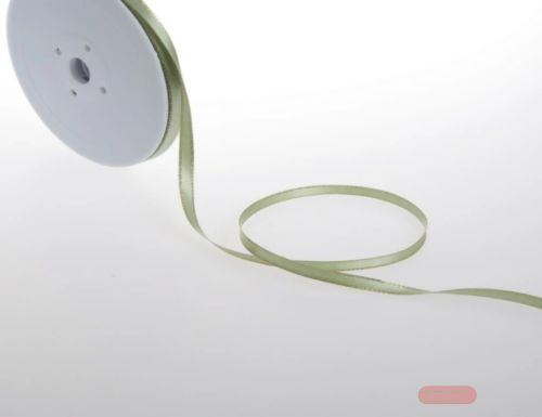 Bild von Band 50m/ 6mm, Satin m. Goldkante, grün