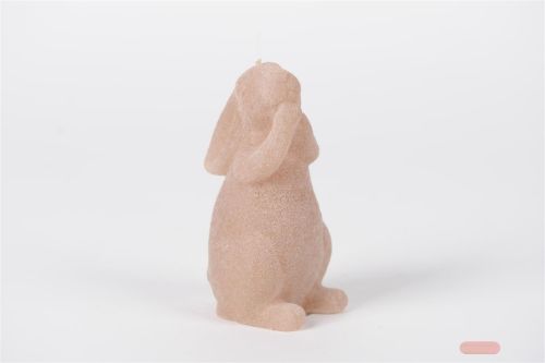 Bild von Kerzen Hase, H18.5x Ø10.5cm, mondstein