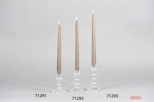 Bild von Kerzenständer, Crinoline Ø8x H10.5cm, glas