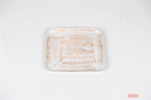 Bild von Aluschale, Roughcast L26x 26x H2cm, weiss